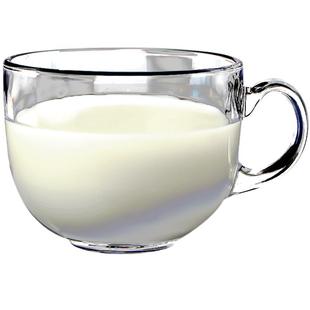 家用乐美雅耐热钢化玻璃杯大号加厚牛奶杯带把水杯茶杯可微波冷藏