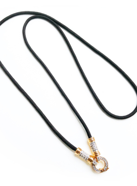 泰国镀金微镶钻挂绳佛牌链子厂价