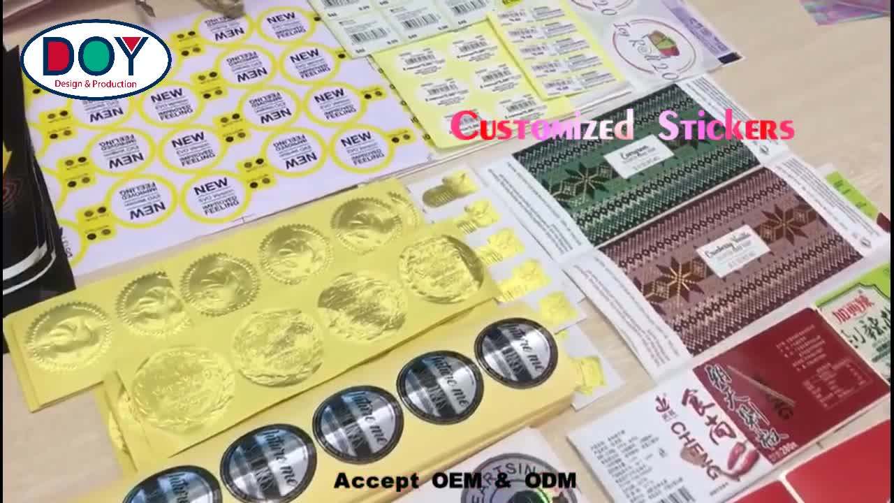 Bulk Custom Brand Name Peelable Hot Stamping Rose Gold Foil Printing