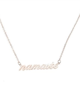 锁骨项链银镀金yoga守护许愿瑜伽