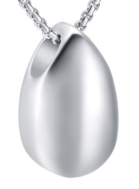 钛钢香水瓶可打开心形骨灰盒吊坠