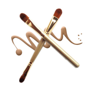 万刷堂金色单双头遮瑕刷大小号膏状眼影刷膏体刷矿物粉底刷化妆刷