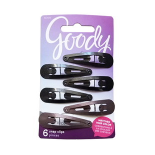 美国Goody歌妮发饰女侧边珠光水滴夹边夹对夹刘海夹发卡BB夹6支装