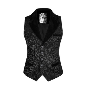 *PUNK RAVE 男装蒸汽朋克提花料马甲 Steampunk 绅士复古英伦风