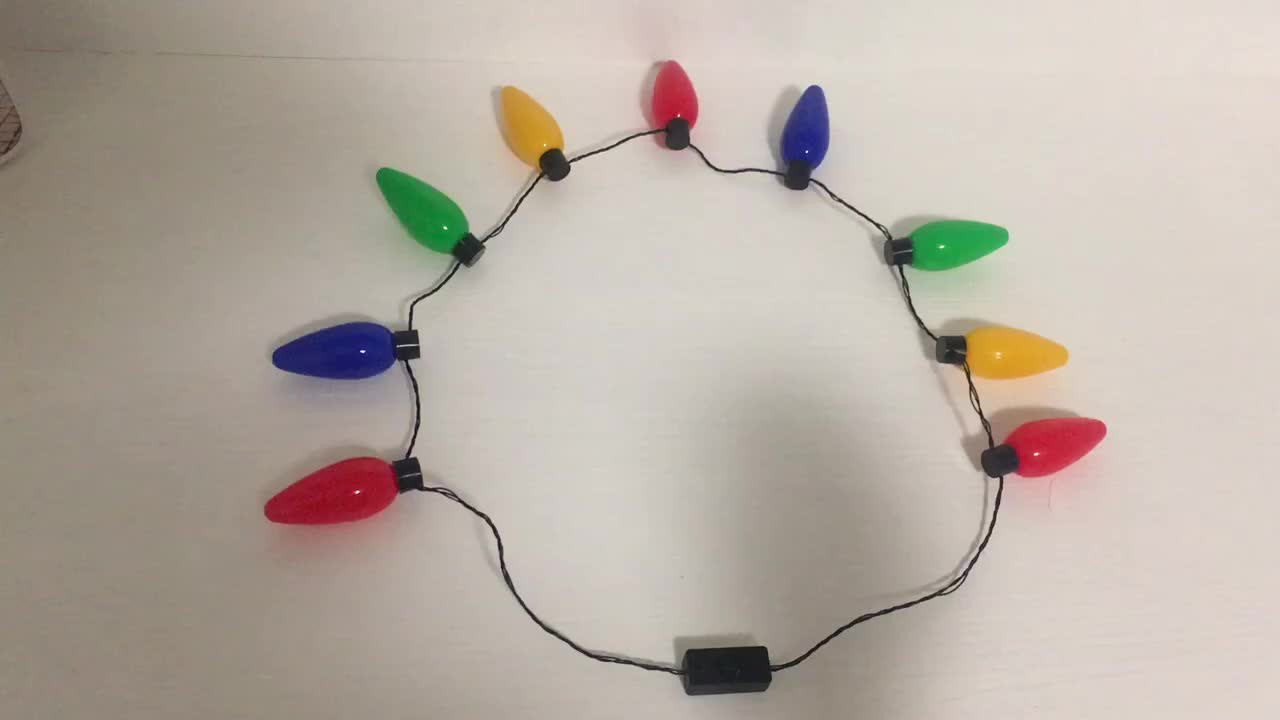 Christmas Holiday Party Lights Necklace String Lights Light Bulb Necklace Buy Light Up