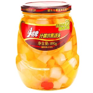 头牌什锦罐头890g*2瓶新鲜即食黄桃山楂沙果水果罐头整箱东北特产