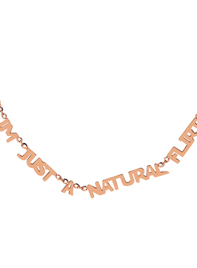 天生爱放电独特废话镀女彩金项链