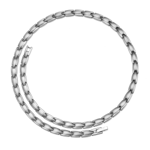 磁疗项链颈椎钛项圈MOMO纯钛金属锗石保健项圈健康保健首饰男女