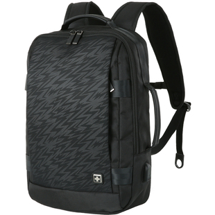 祥兴箱包SUISSEWIN时尚背包镭射反光双肩包男商务电脑包学生书包