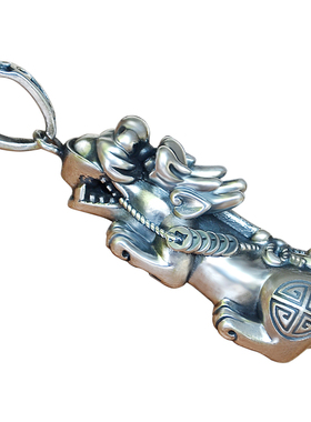 990足银貔貅实心招财挂件项链坠