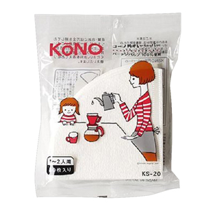 日本原装kono滤杯滤纸圆锥形原木浆40片KS-3