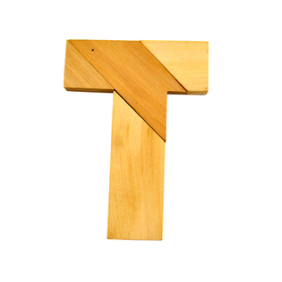 七巧板四巧板智力拼图木制儿童益智玩具 幼儿园礼物大号t字迷