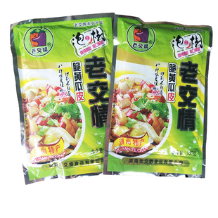 老交情脆黄瓜皮180g*10包 泡椒味脆皮脆莴笋湖南特产黄瓜皮 包邮