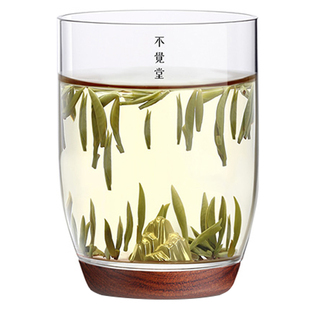 原创台湾不觉堂木璃私杯玻璃透明水杯墨者茶杯莲花主人杯凝鱼茶具