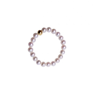 【简一】baby珍珠戒指小珠2.5mm14k美国进口金有弹力小众女叠戴