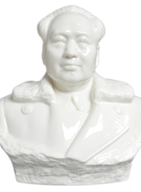 白色白瓷泽东主席像瓷像雕塑像毛