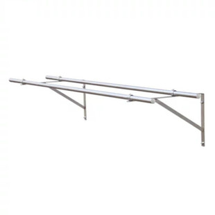 阳台侧装晾衣杆外伸晾衣架不锈钢支架固定式飘窗外单杆双杆三角架