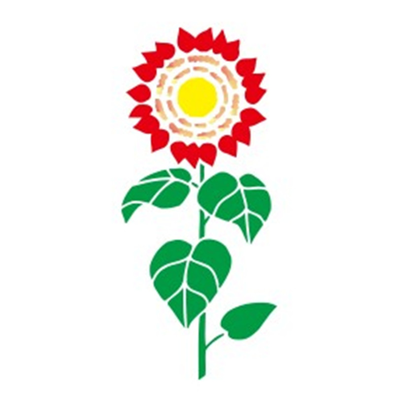 向日葵 手工帆布包材料DIY画画神器镂空模板创意画板儿童彩色填色