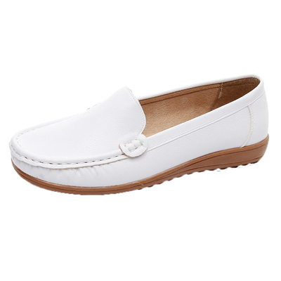 白色软底防滑孕妇大码浅口女单鞋