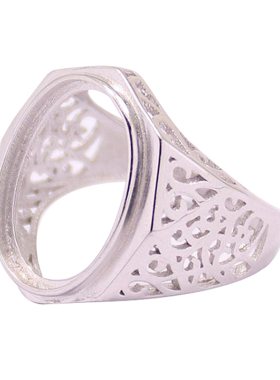 diy时尚风蜜蜡琥珀镶嵌戒指空托