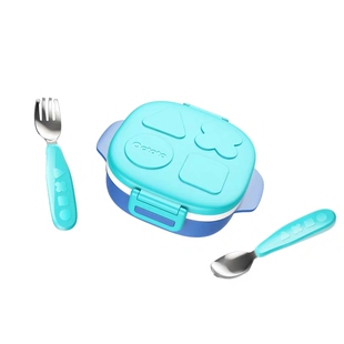 octoto婴儿宝宝不锈钢保温饭盒分格水果盒外出带便携防摔儿童餐盒