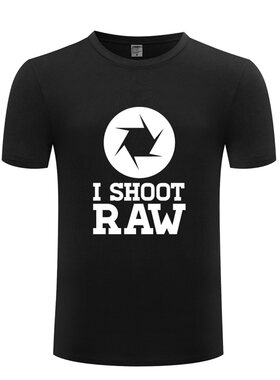 男士短袖T恤ishootraw搞笑