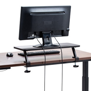 日本SANWA显示器底座电脑增高台桌面收纳置物架子护颈支架卡夹式创意屏幕加高桌面键盘整理桌上架人体工学