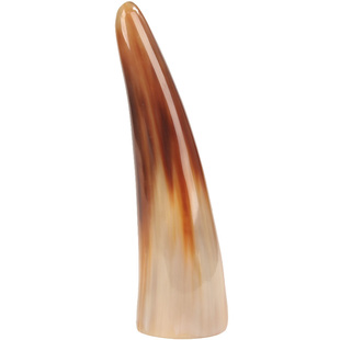 白牦牛角尖刮痧筒拔火罐拔罐器家用点穴位棒镇纸手把古玩家居摆件