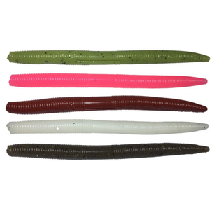 黑坑新款SENKO高比重无铅路亚面条虫软饵缓沉沉水加盐软虫送胶圈