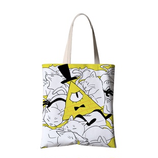 Gravity Falls怪诞小镇比尔塞弗来图定制环保购物单肩包DIY帆布袋