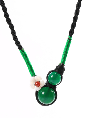 民族风锁骨链复古女绿玛瑙装饰品