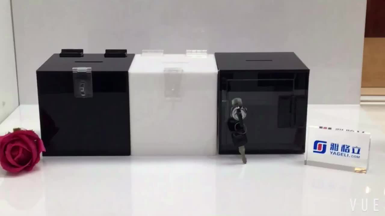 Transparent Acrylic Perspex Lock Ballot Voting Box With