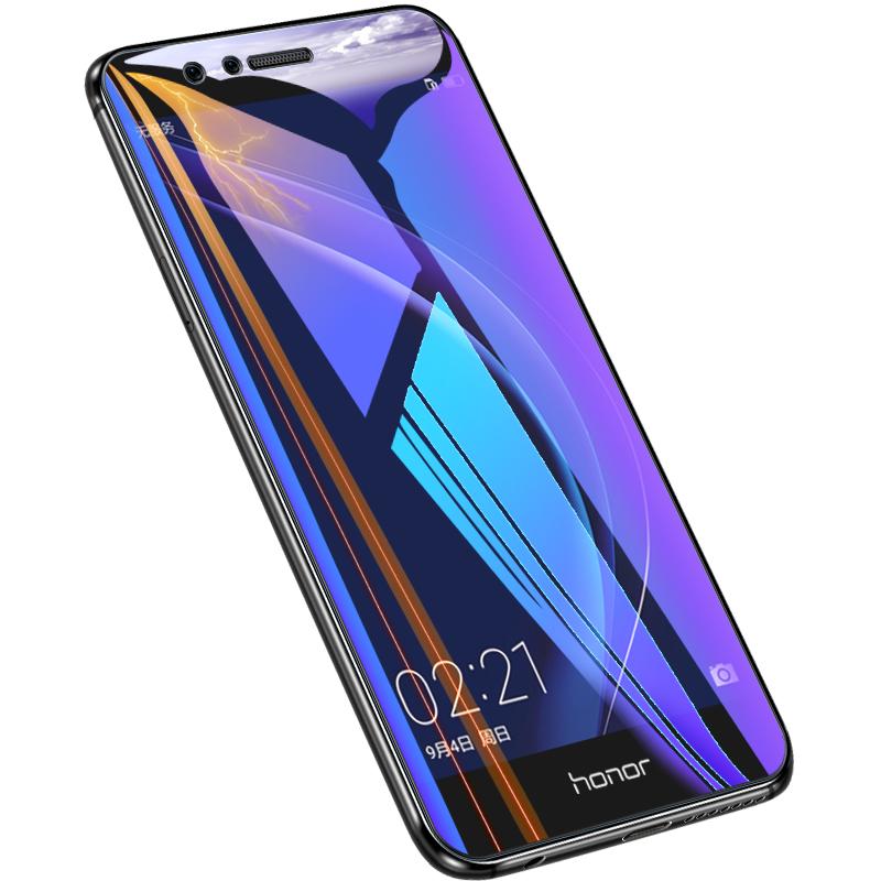 适用华为荣耀8钢化膜8青春版荣耀v8手机膜8全屏honor抗蓝光八全覆盖8lite刚化玻璃note8防摔无白边屏保贴膜