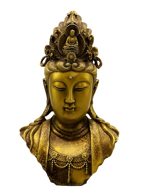 纯铜观音菩萨镇宅摆件佛像