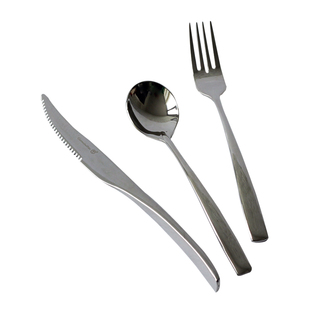一鸿艺居出口食品级304西餐不锈钢餐具套装牛扒刀叉勺子饭勺