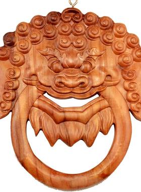 桃木挂件木雕用品龙八子椒图