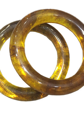 塑料树脂仿蜜蜡琥珀道具圆条手镯