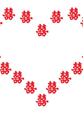 手抛喜字无纺布婚庆用品
