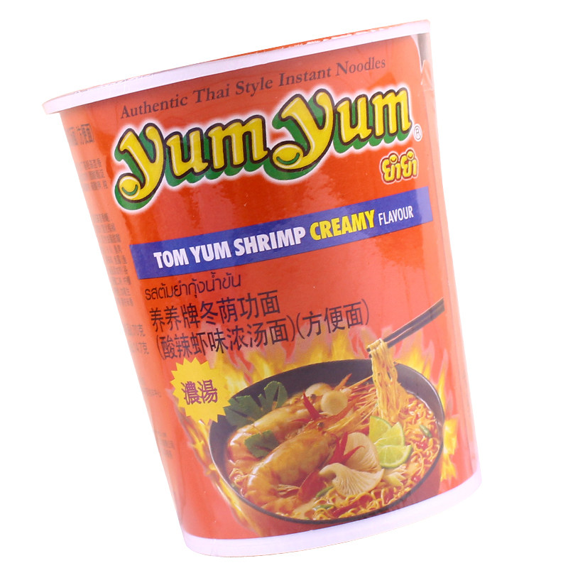 yumyum桶装冬阴功酸辣速食方便面