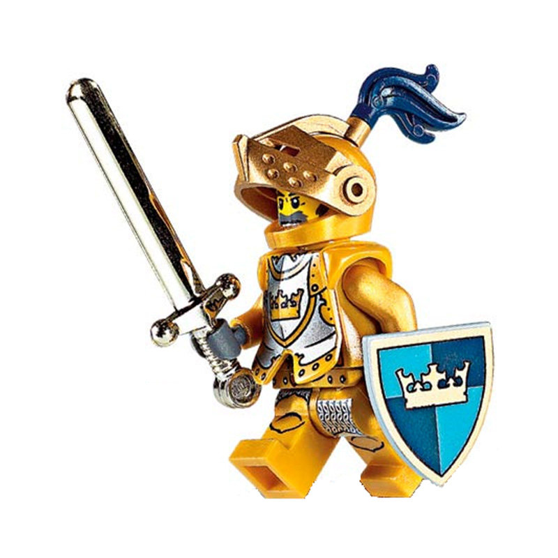 LEGO乐高cas415人仔城堡黄金骑士身体部件塑料拼装积木玩具男孩新