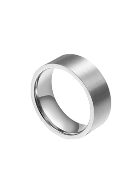 窦骁同款戒指钛钢拉丝情侣