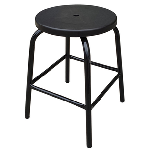 新款防静电圆凳静电凳子四脚椅子黑色工作板凳车间凳培训凳简易凳