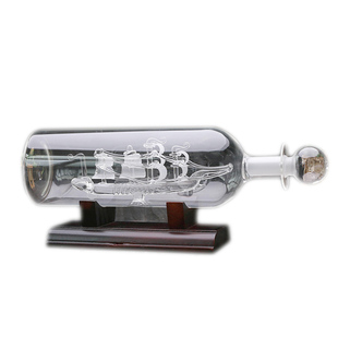 帆船漂流瓶摆件微景观木底座许愿玻璃瓶子 创意一帆风顺工艺摆件