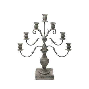 【CHIC ROSE】欧式乡村复古做旧七头烛台 家居装饰摆件 金属烛台