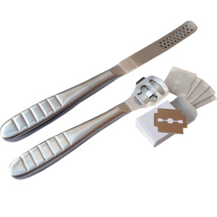 脚刨刀去死皮搓磨脚石去死皮脚工具不锈钢搓脚板磨脚器刮皮刀组合