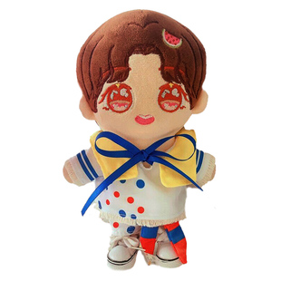 20cm棉花娃公主裙博士帽休闲装睡衣棒球服绅士套装名星娃小红军衣