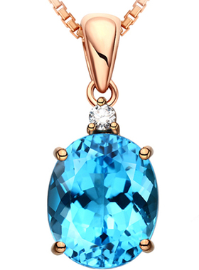 碧玺帕拉伊巴孔雀蓝宝石原创项链