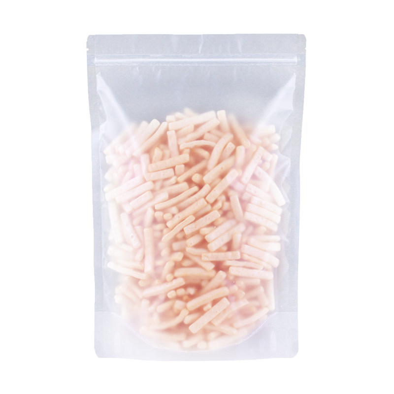 透明磨砂自立袋自封袋定做