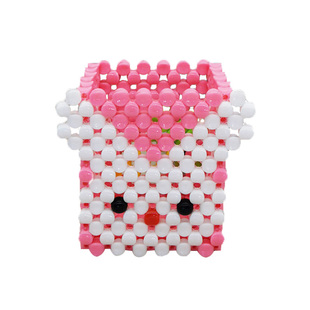 手工串珠笔筒小白兔创意时尚可爱学生书房书桌摆件饰品节日礼物