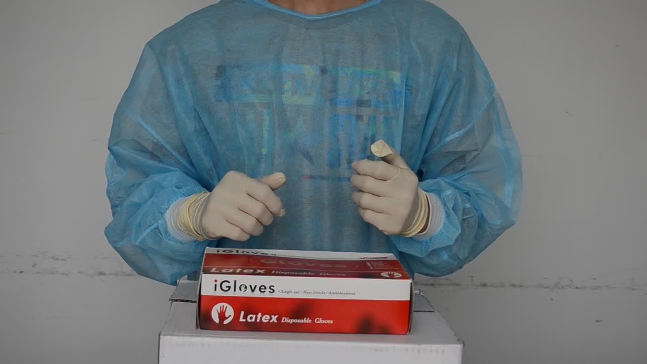 Malaysia Medical Latex Examination Gloves Surgical Disposable Gloves